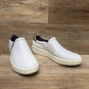 Clarks Layton Step White Leather Sneaker Women's Size 9